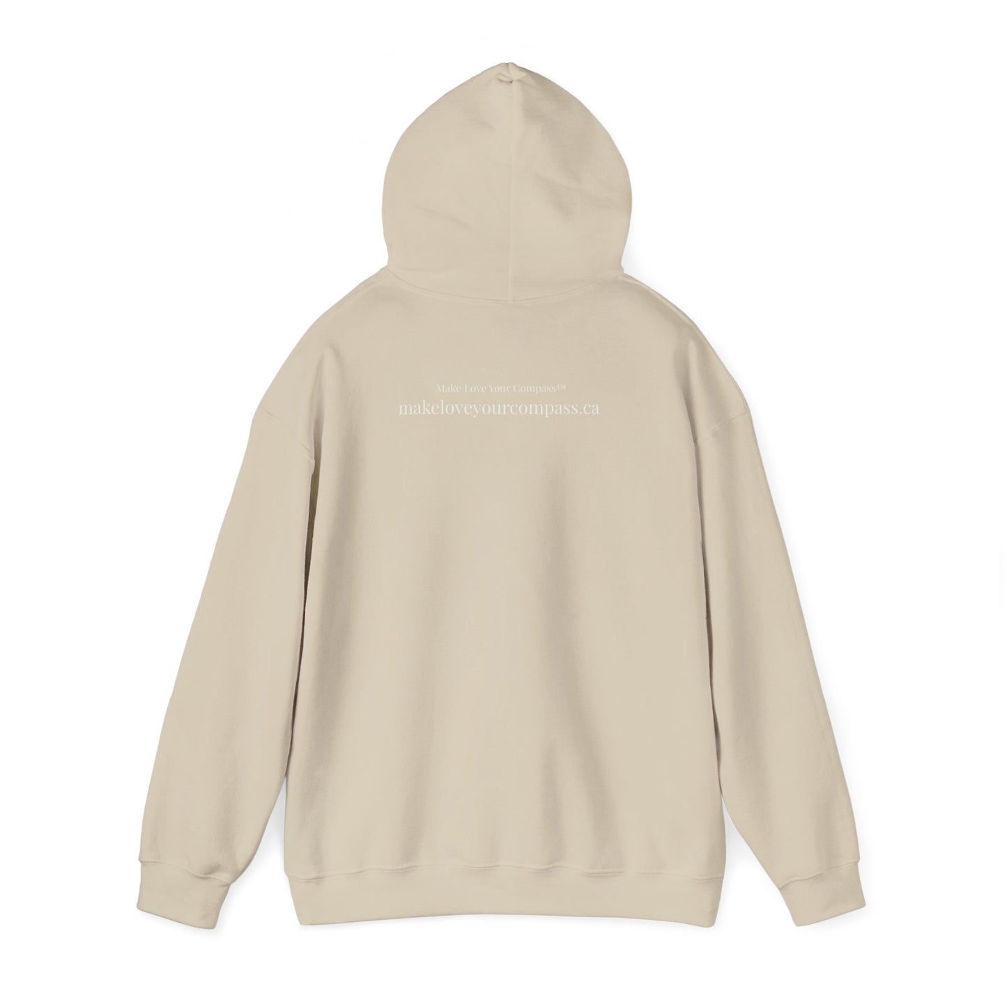 Canada, Always — Sage & Chocolate Heart Hoodie Sweatshirt | Make Love Your Compass®
