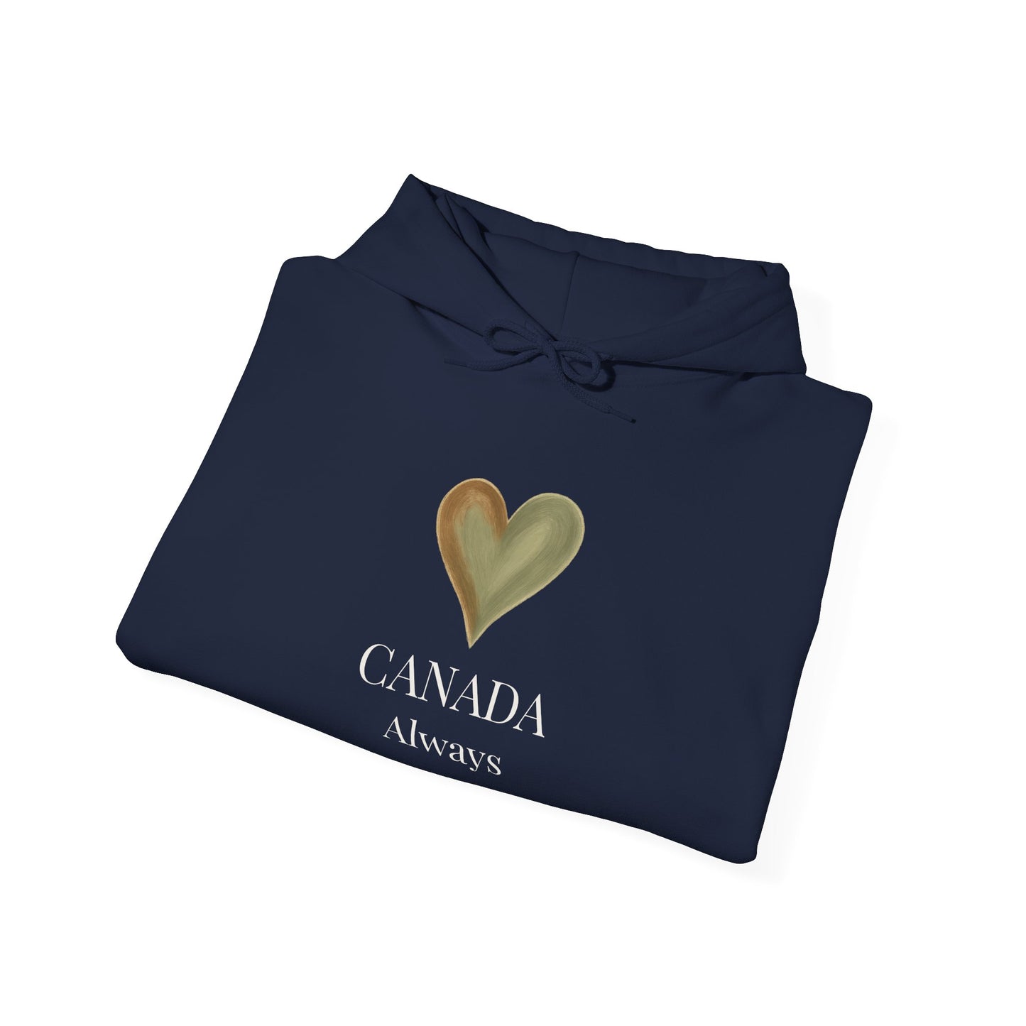 Canada, Always — Sage & Chocolate Heart Hoodie Sweatshirt | Make Love Your Compass®