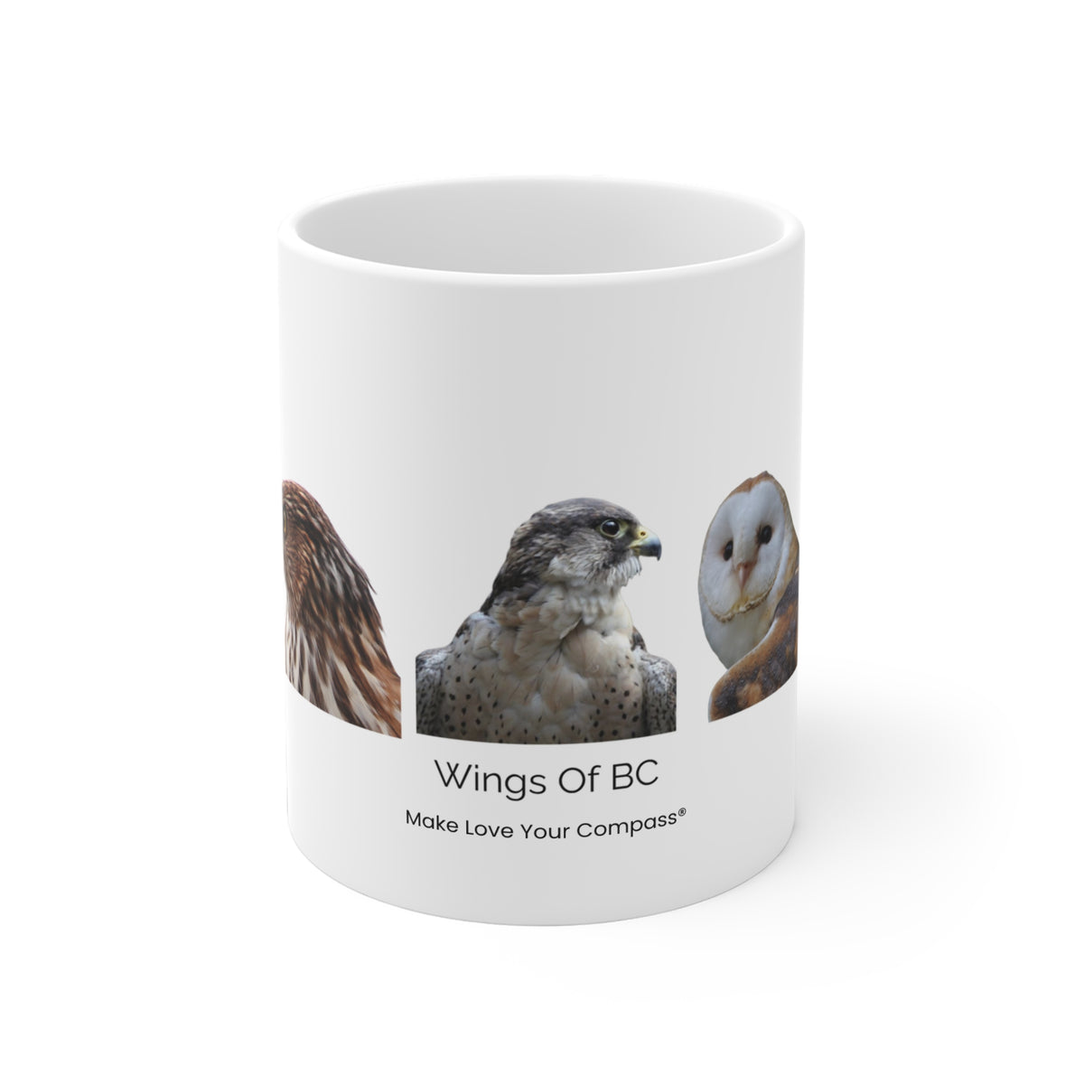 Make Love Your Compass | Birds of Prey "Wings of BC" Mug 11oz