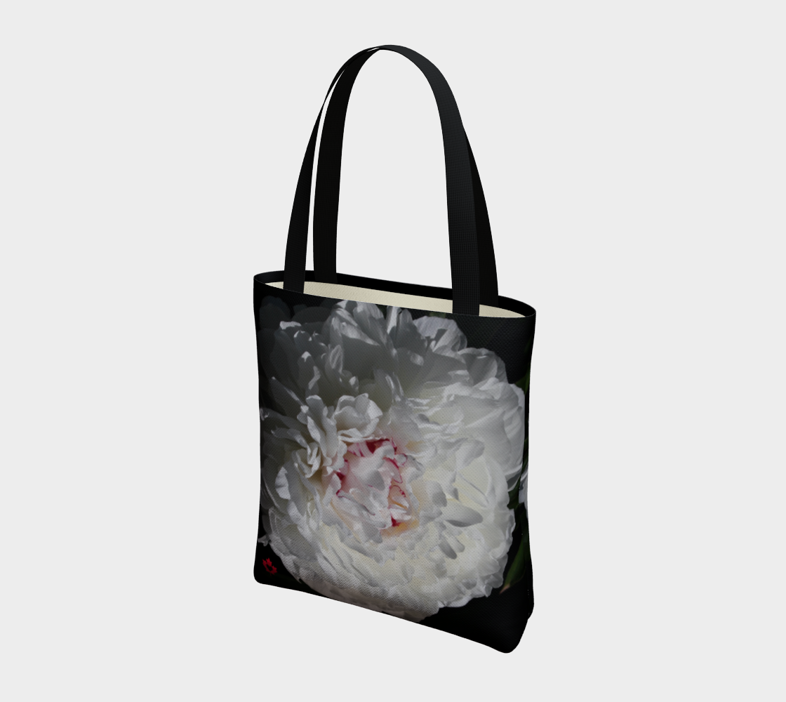 Luxe Tote Bag – Midnight Peony | Make Love Your Compass™