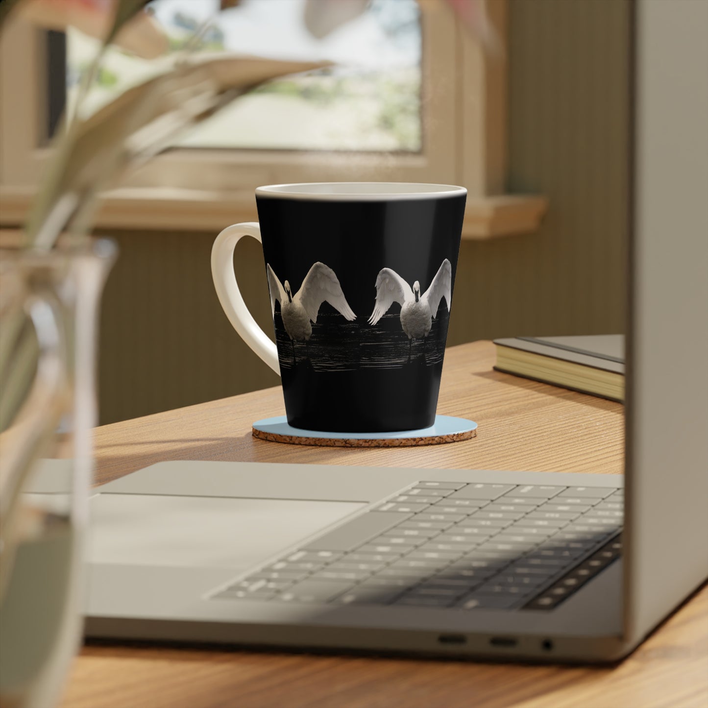 Symphony of Grace – Swan Latte Mug (12oz)