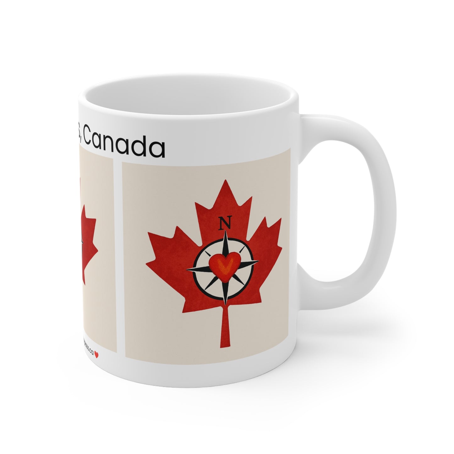 We’ve Got This, Canada – Heart Compass Maple Leaf Mug | Canadian Pride Gift | Make Love Your Compass