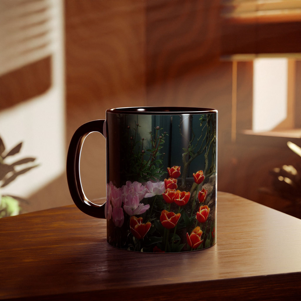 Make Love Your Compass | Mirrored Skagit Valley Tulip Festival Accent Mug - 11oz