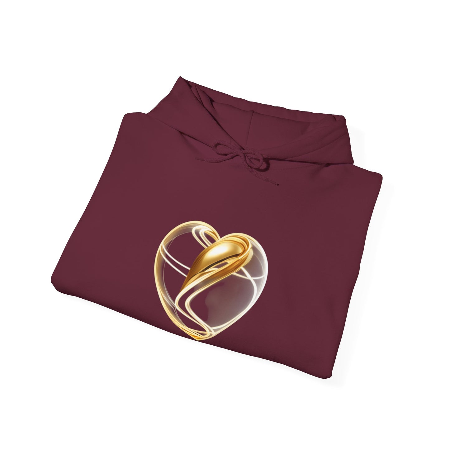 Gold Heart Ribbon Hoodie
