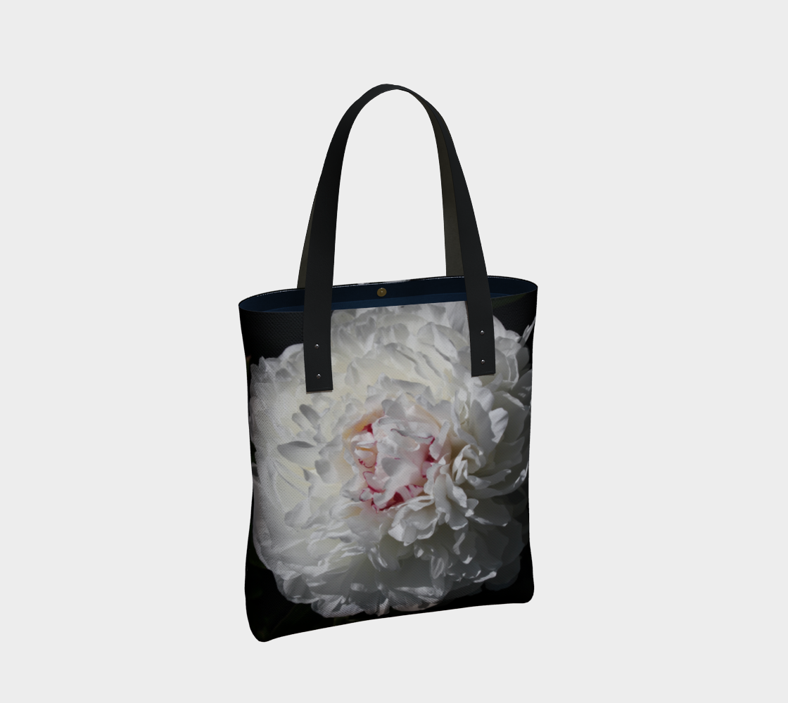 Luxe Tote Bag – Midnight Peony | Make Love Your Compass™