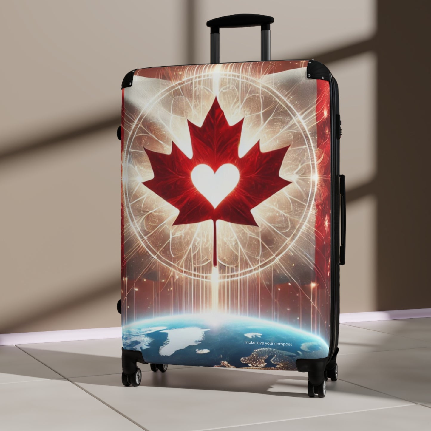 Kindness Travels: Canadian Maple Heart Carry-On Suitcase S/M/L