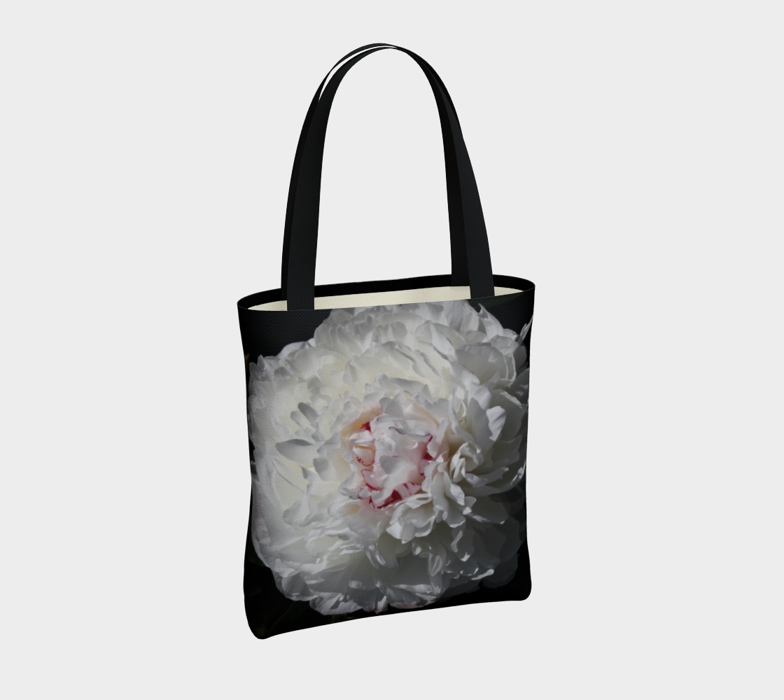Luxe Tote Bag – Midnight Peony | Make Love Your Compass™