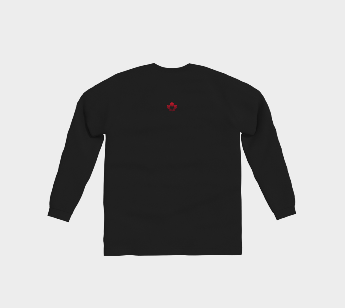 Luxe Long Sleeve T- Shirt  -  Golden Maple Heart Crest