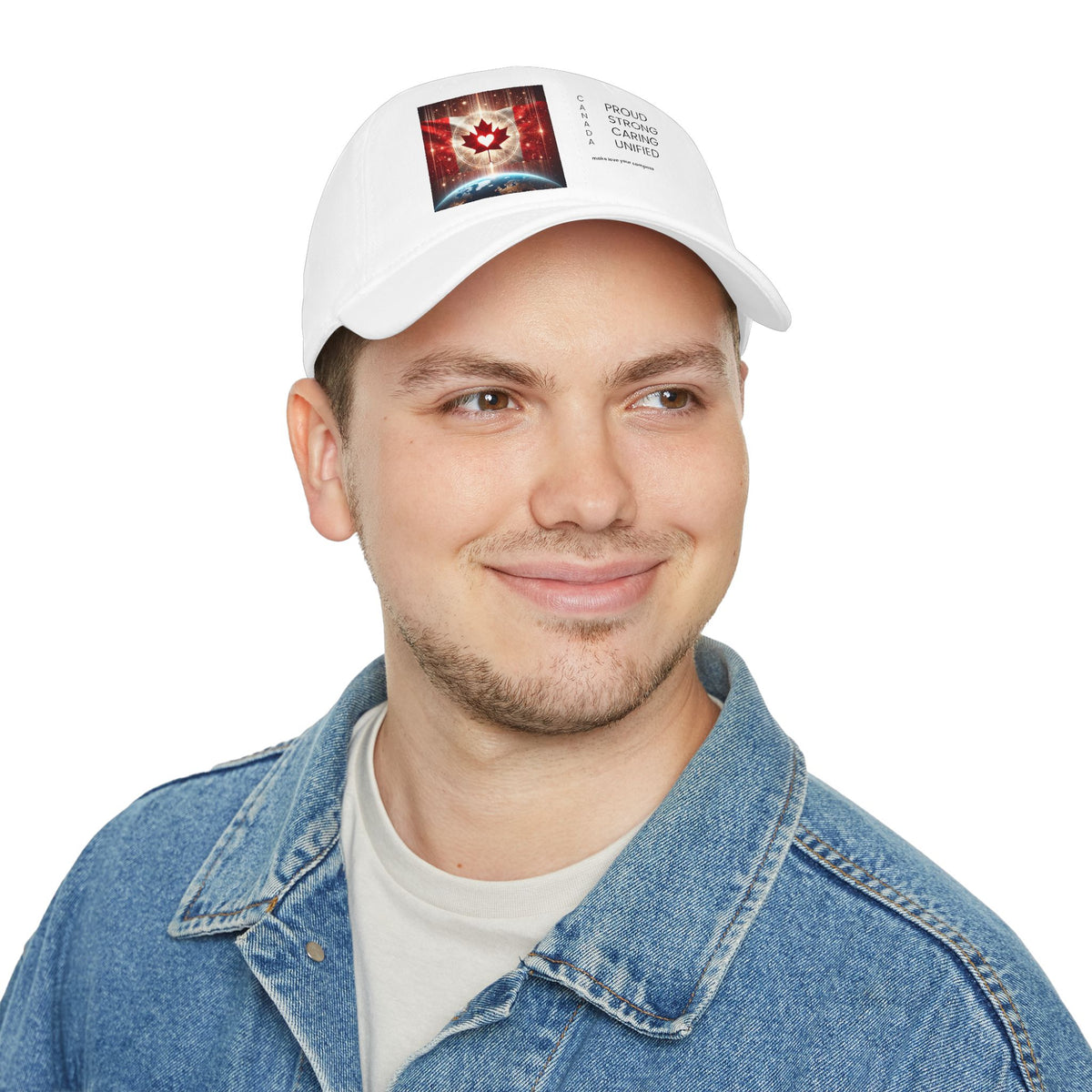 Make Love Your Compass | Heart of Canada Baseball Cap - White
