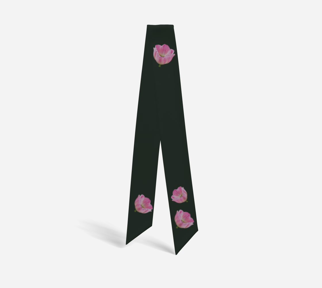 Botanical Bloom Luxury Mulberry Silk Twilly Scarf