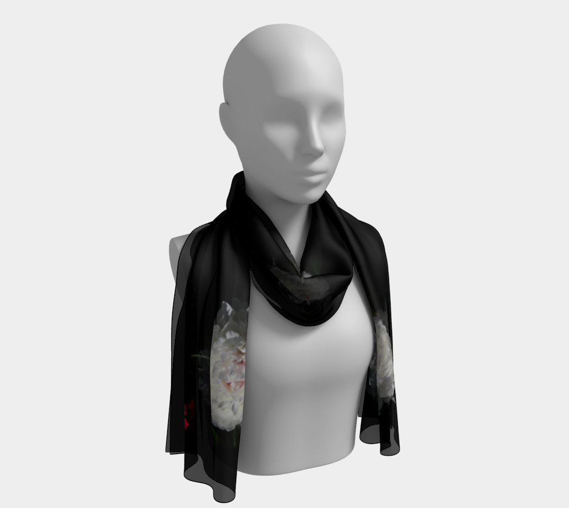 Luxe Peony Midnight Scarf | Make Love Your Compass™