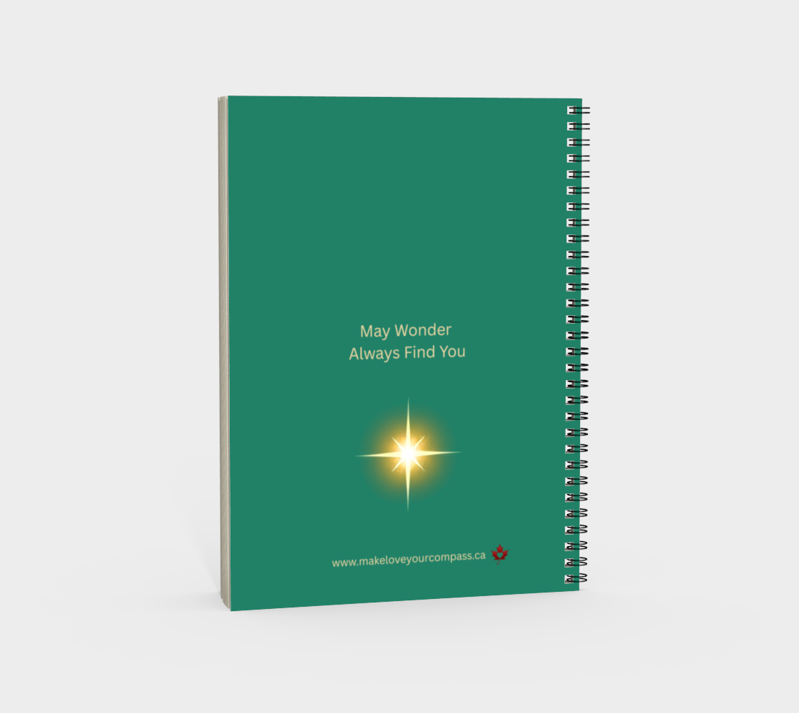 Stardust Journey Spiral Notebook - Mountain Aurora & Starry Night Art | Make Love Your Compass