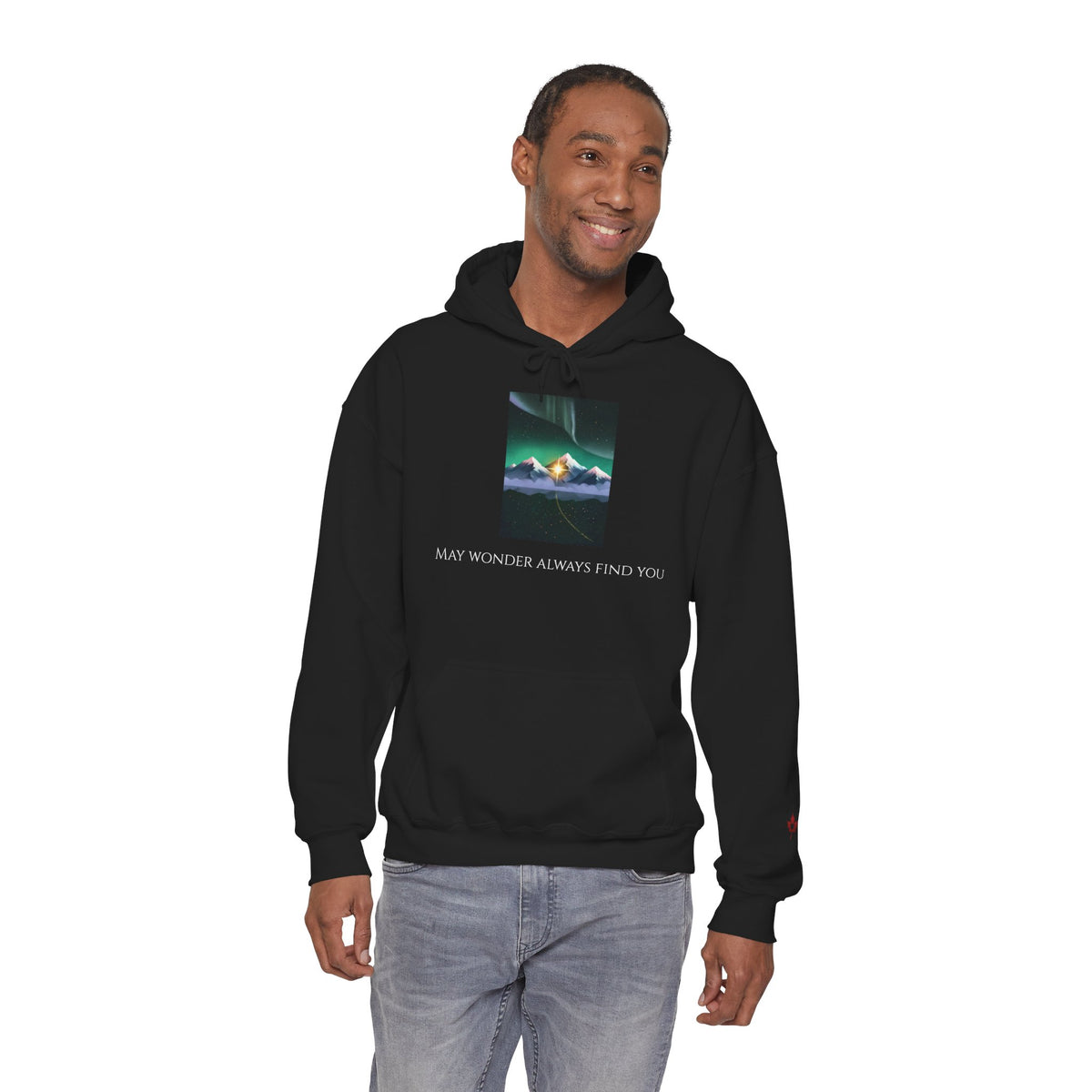 Stardust Journey Mountain Aurora Heavyweight Hoodie