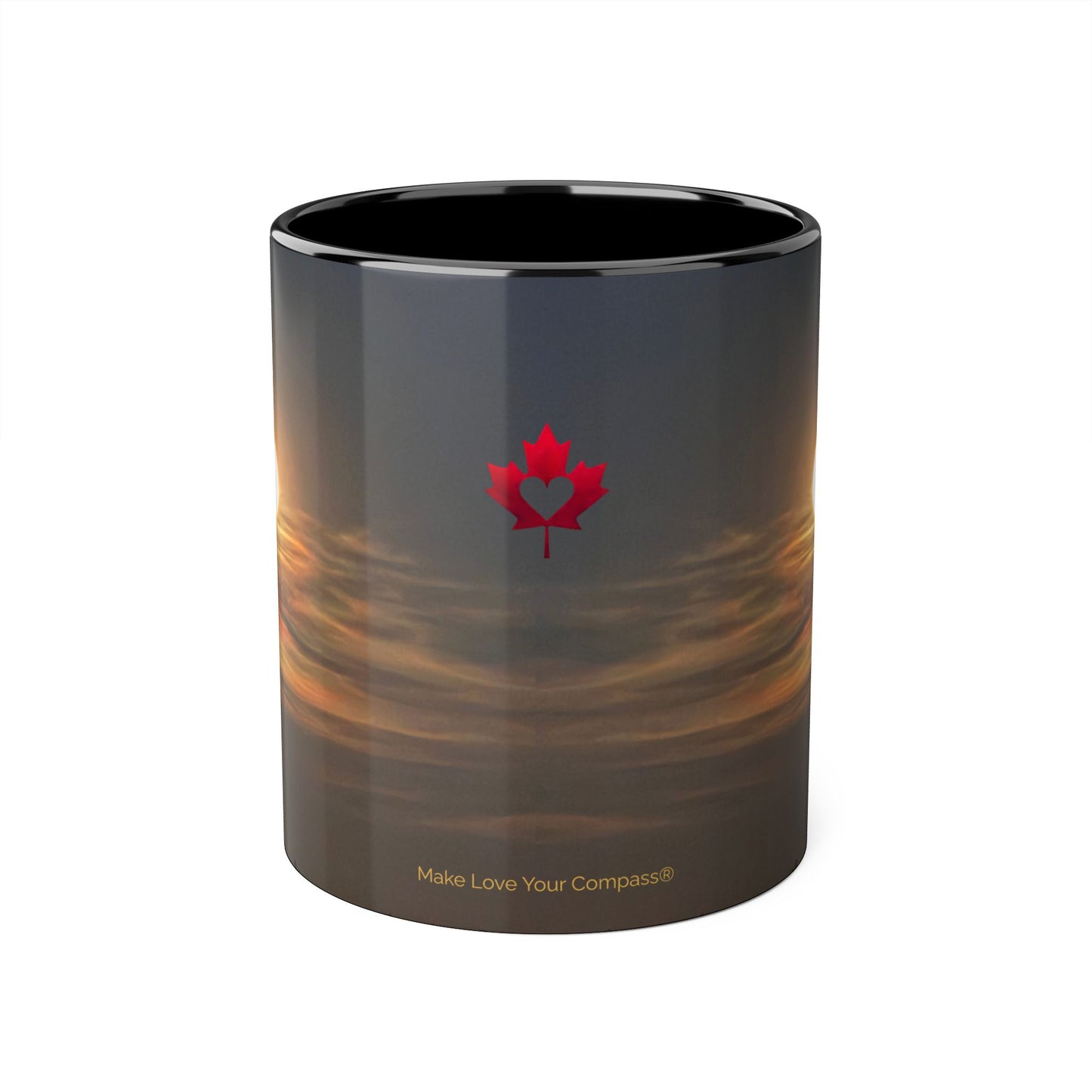 Make Love Your Compass | Moonlit Sunset Accent Mug | 11oz.