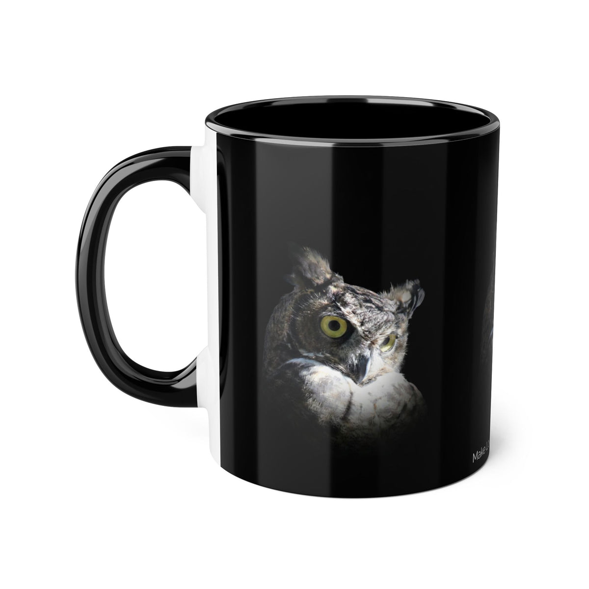 Make Love Your Compass | Great Horned Owl Accent Mug - 11oz