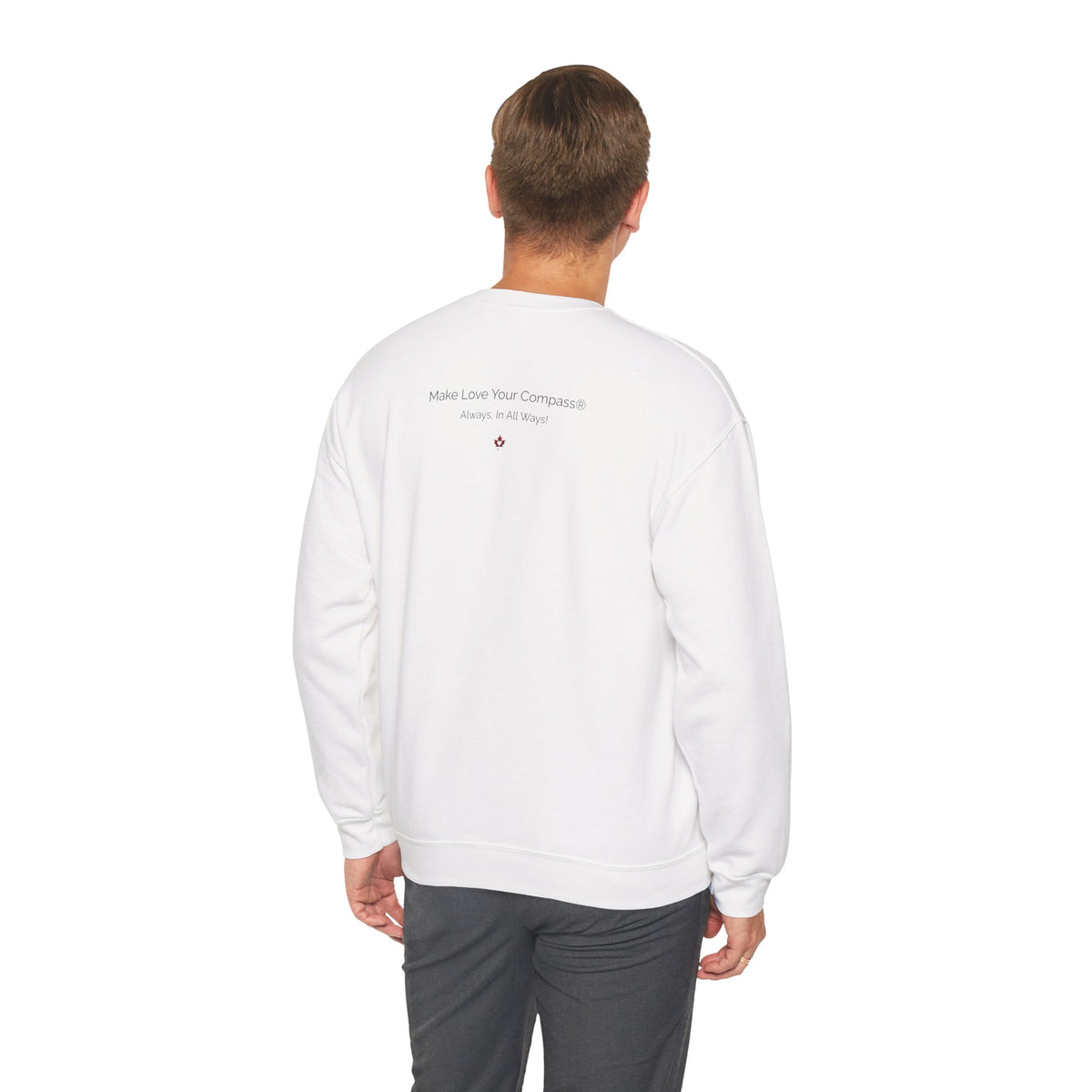 Make Love Your Compass | Canada Sweatshirt with Maple Heart Moti