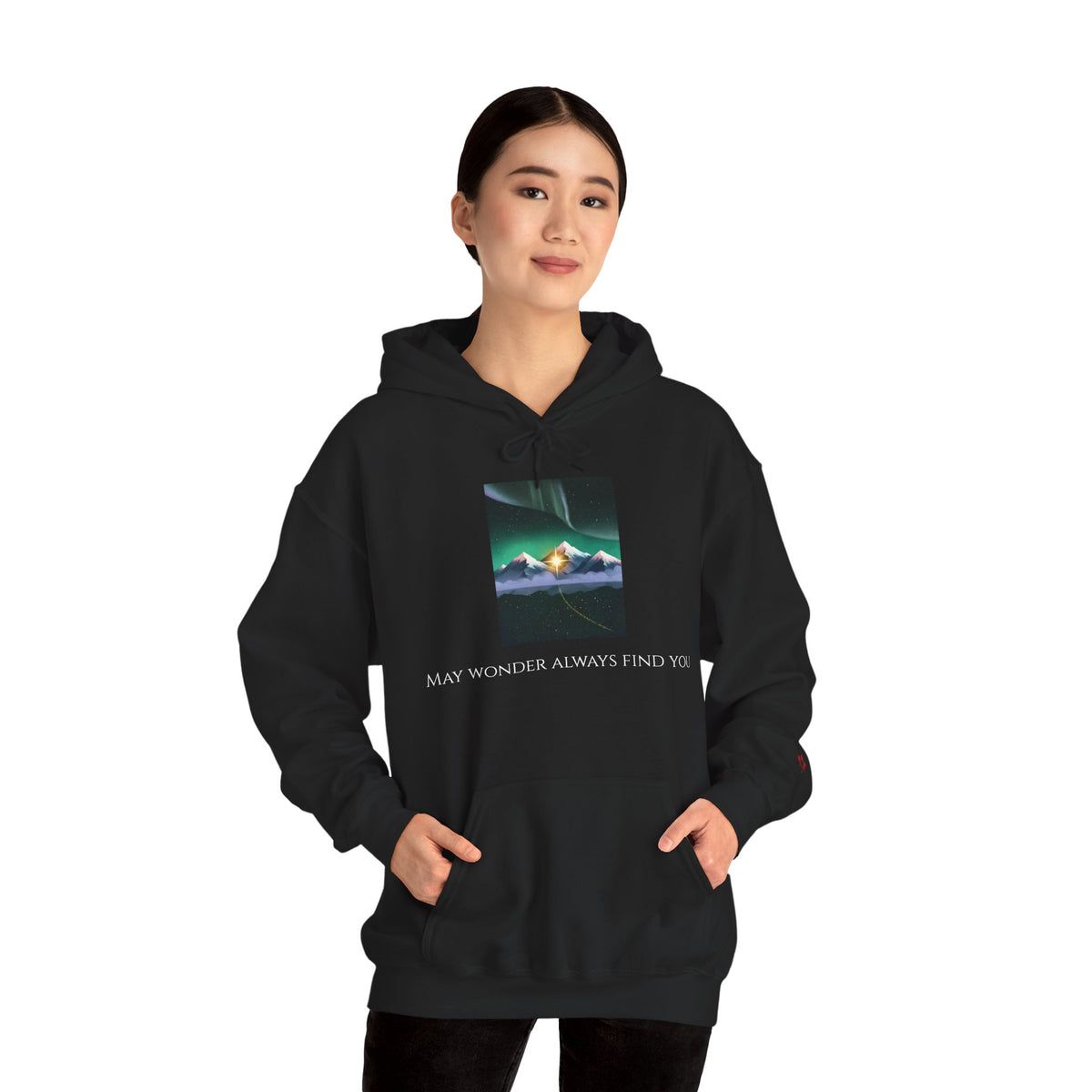 Stardust Journey Mountain Aurora Heavyweight Hoodie