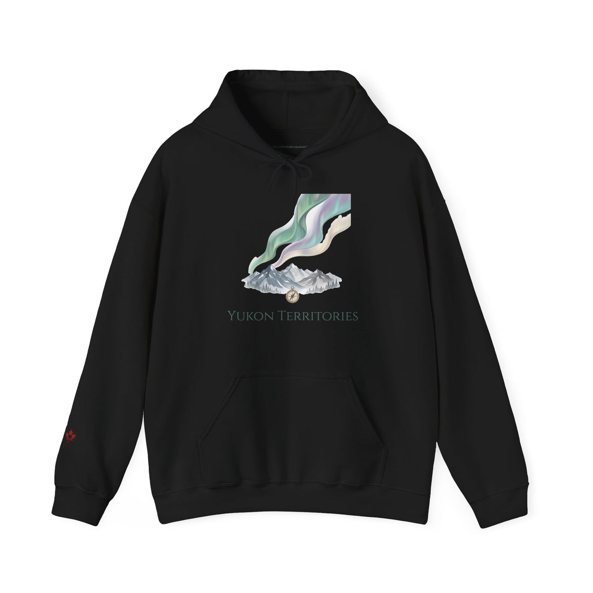 Yukon Territories Mountain Aurora Premium Heavyweight Hoodie
