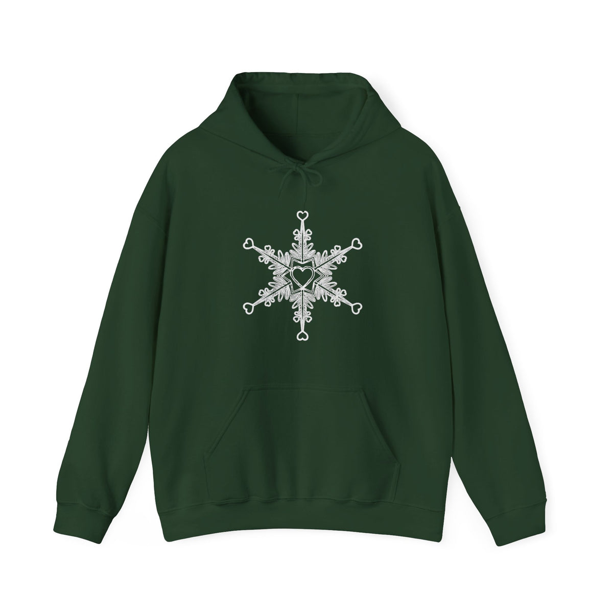 Make Love Your Compass | Snowflake Heart Compass Graphic Hoodie