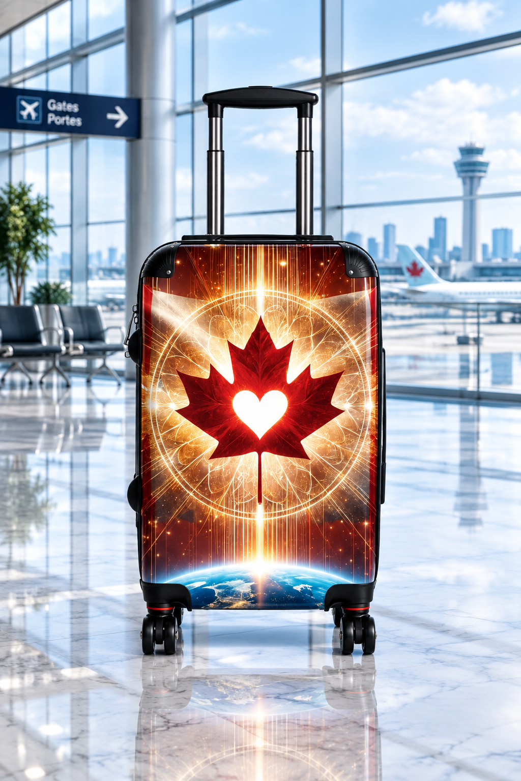 The Global Heart Canadian Custom Hardshell Suitcase