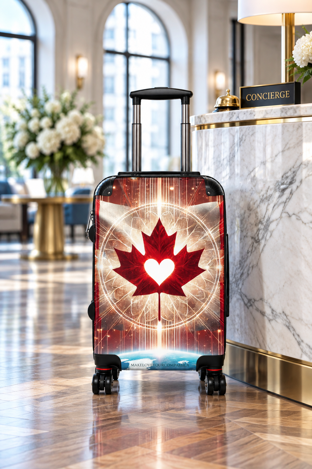 The Global Heart Canadian Custom Hardshell Suitcase