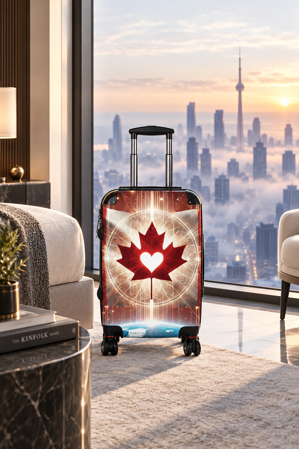 The Global Heart Canadian Custom Hardshell Suitcase