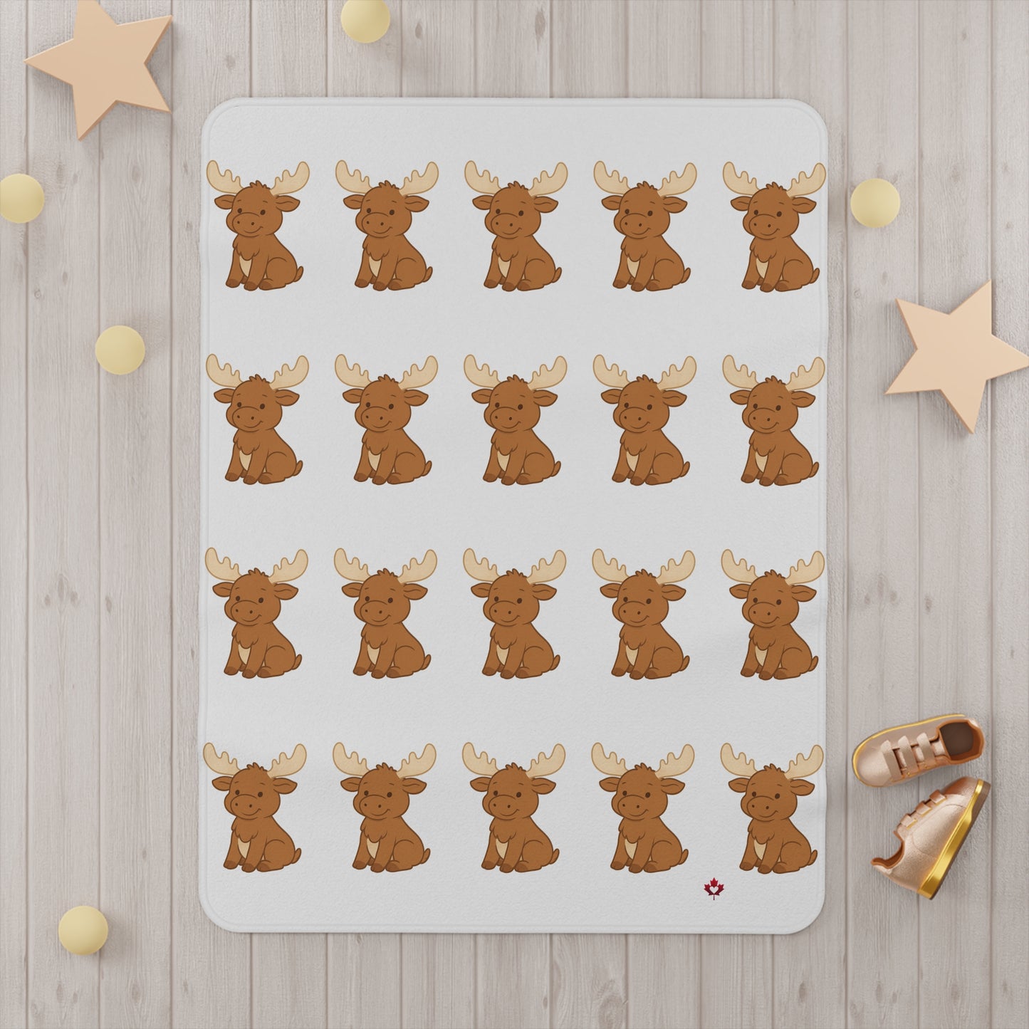 Canadian Moose Baby Blanket – Soft Fleece | Where Kindness Grows Collection