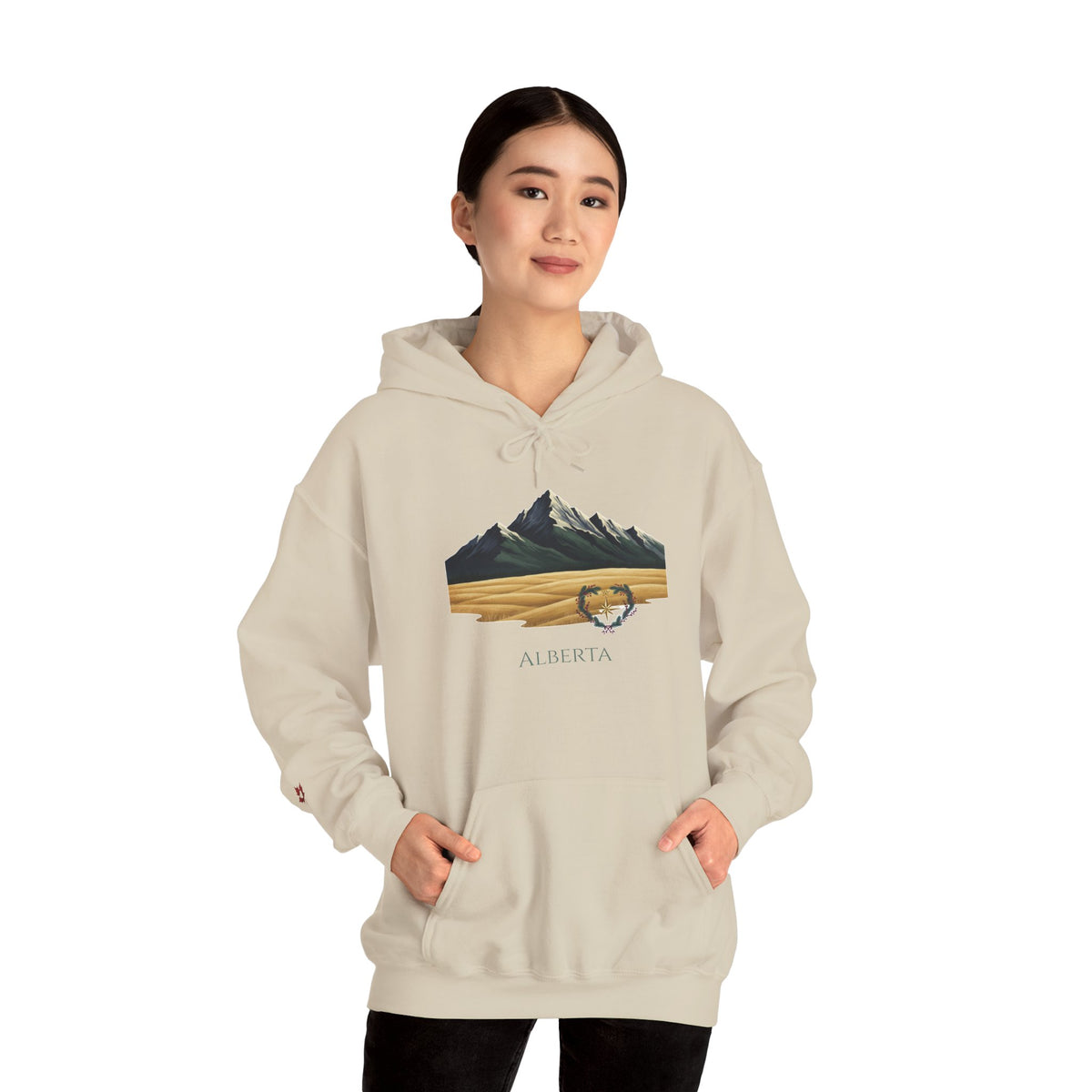 Alberta Scenic Lake and Forest Premium Hoodie