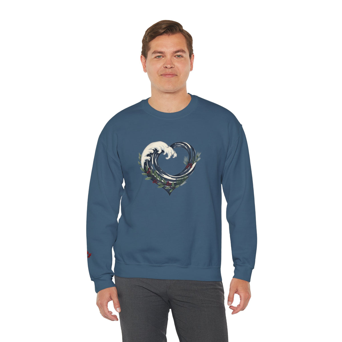 Wave Heart Crewneck Sweatshirt