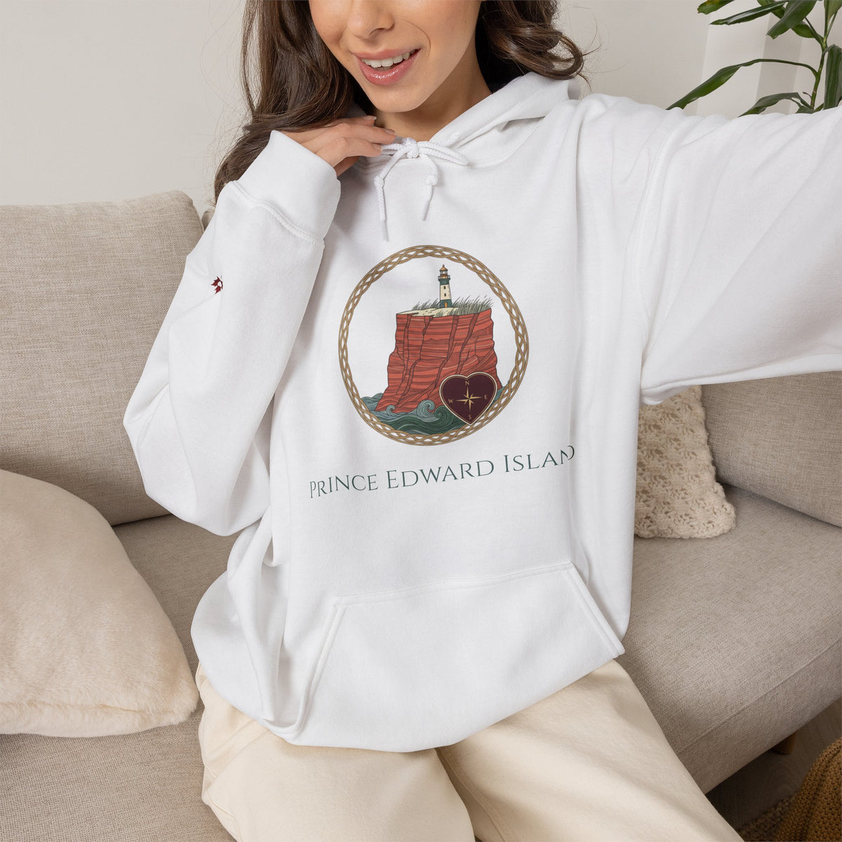 Prince Edward Island Red Cliffs Crest Premium Hoodie