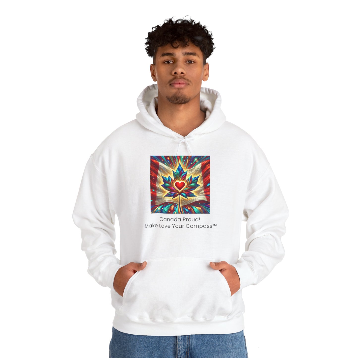  Canada Proud hoodie with maple leaf design — Make Love Your Compass™ Edition