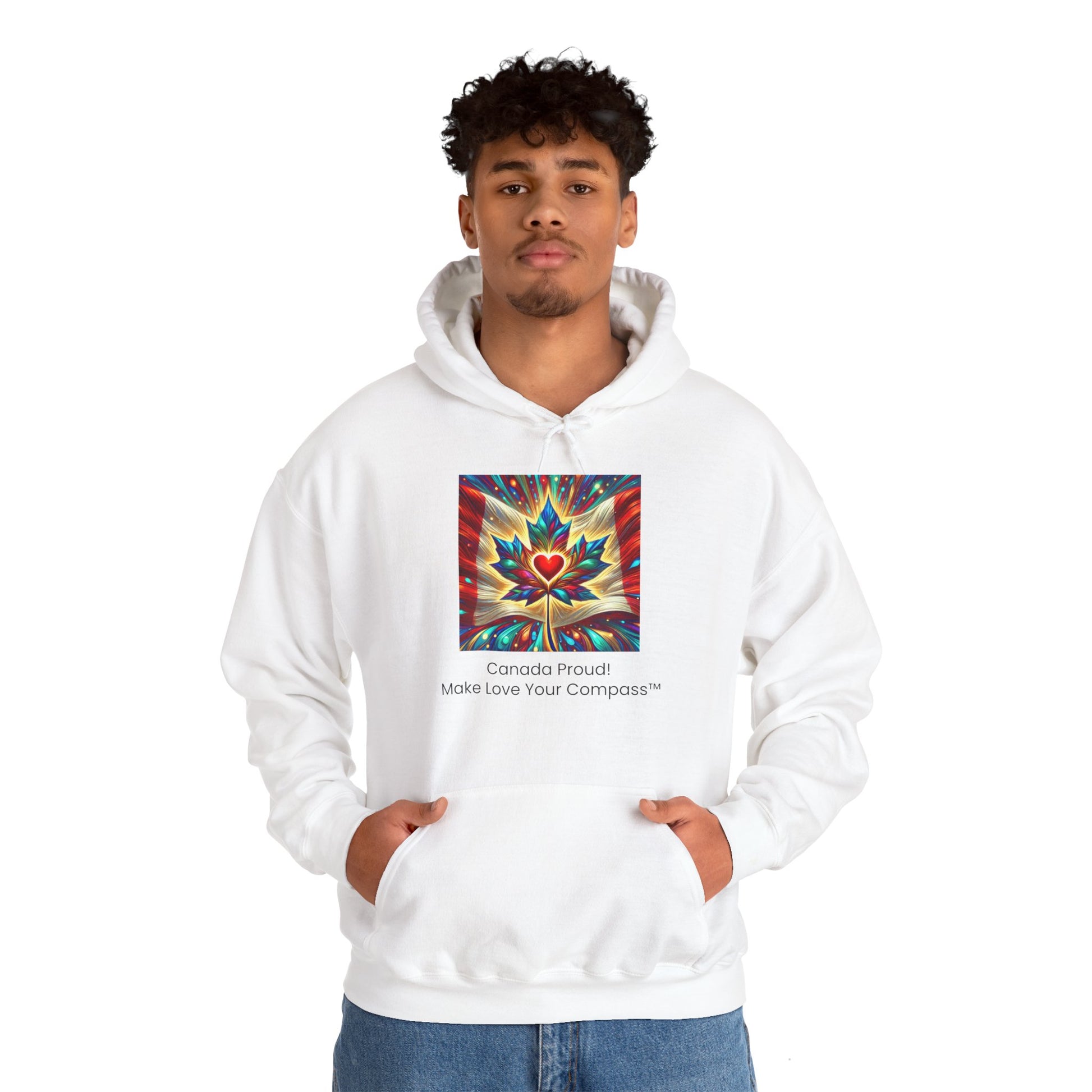  Canada Proud hoodie with maple leaf design — Make Love Your Compass™ Edition