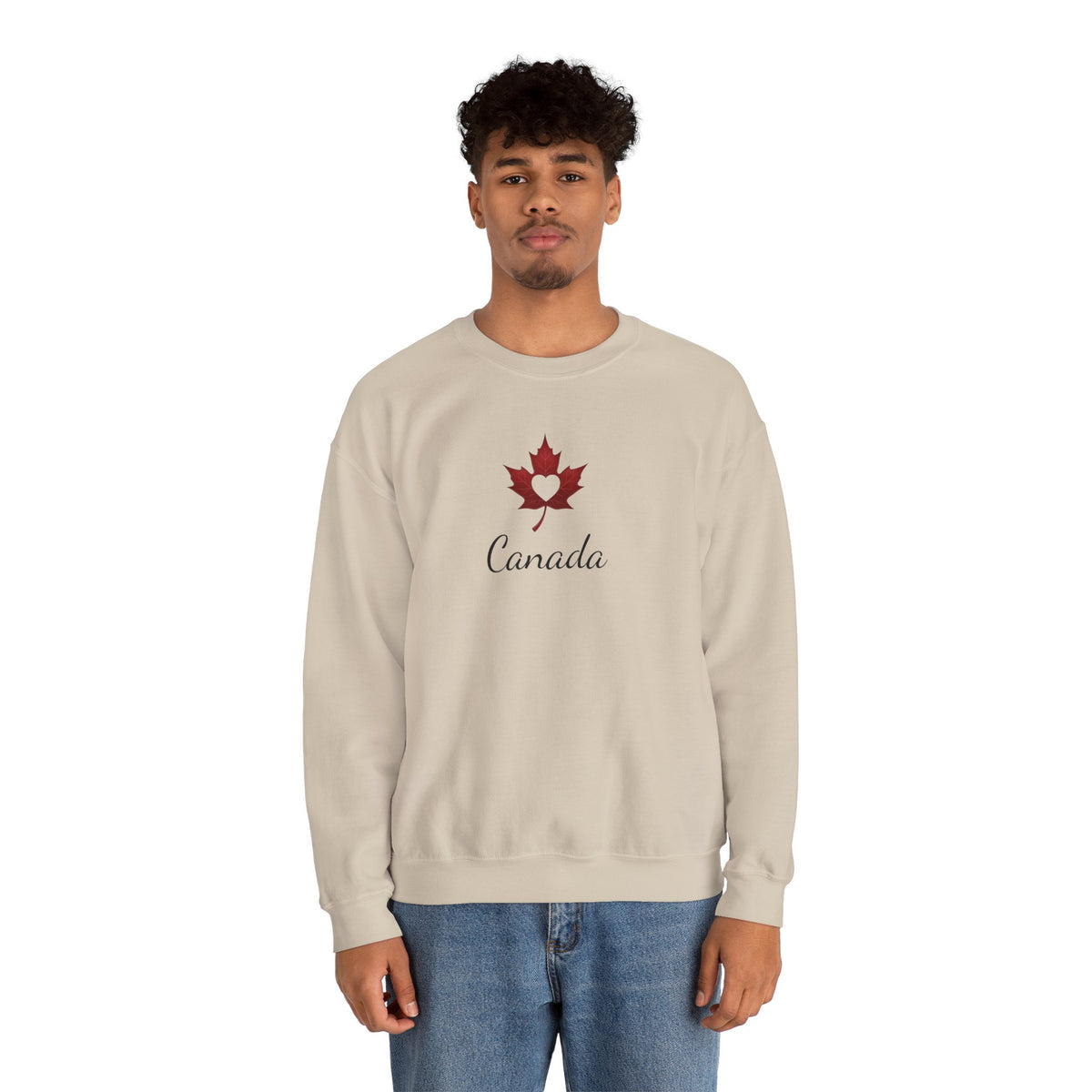 Make Love Your Compass | Canada Sweatshirt with Maple Heart Moti