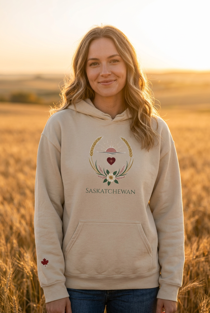 Saskatchewan Prairie Crest Premium Hoodie