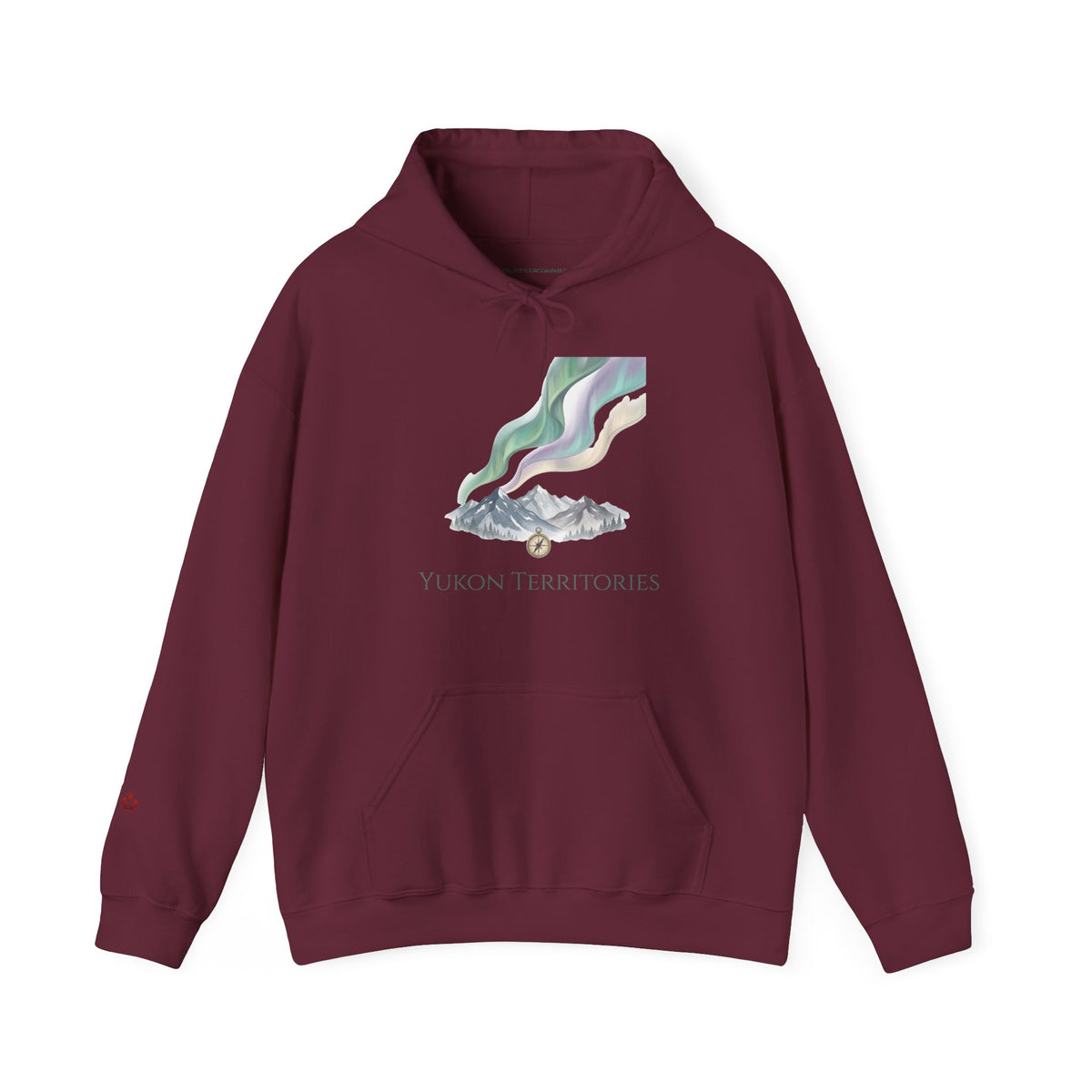 Yukon Territories Mountain Aurora Premium Heavyweight Hoodie