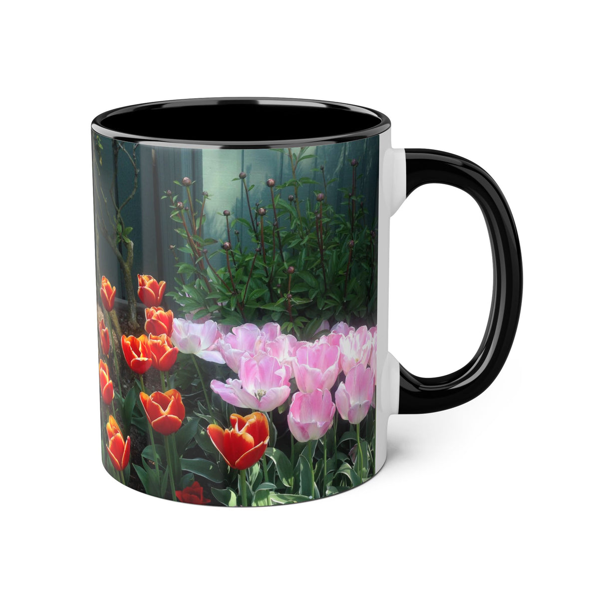 Make Love Your Compass | Mirrored Skagit Valley Tulip Festival Accent Mug - 11oz