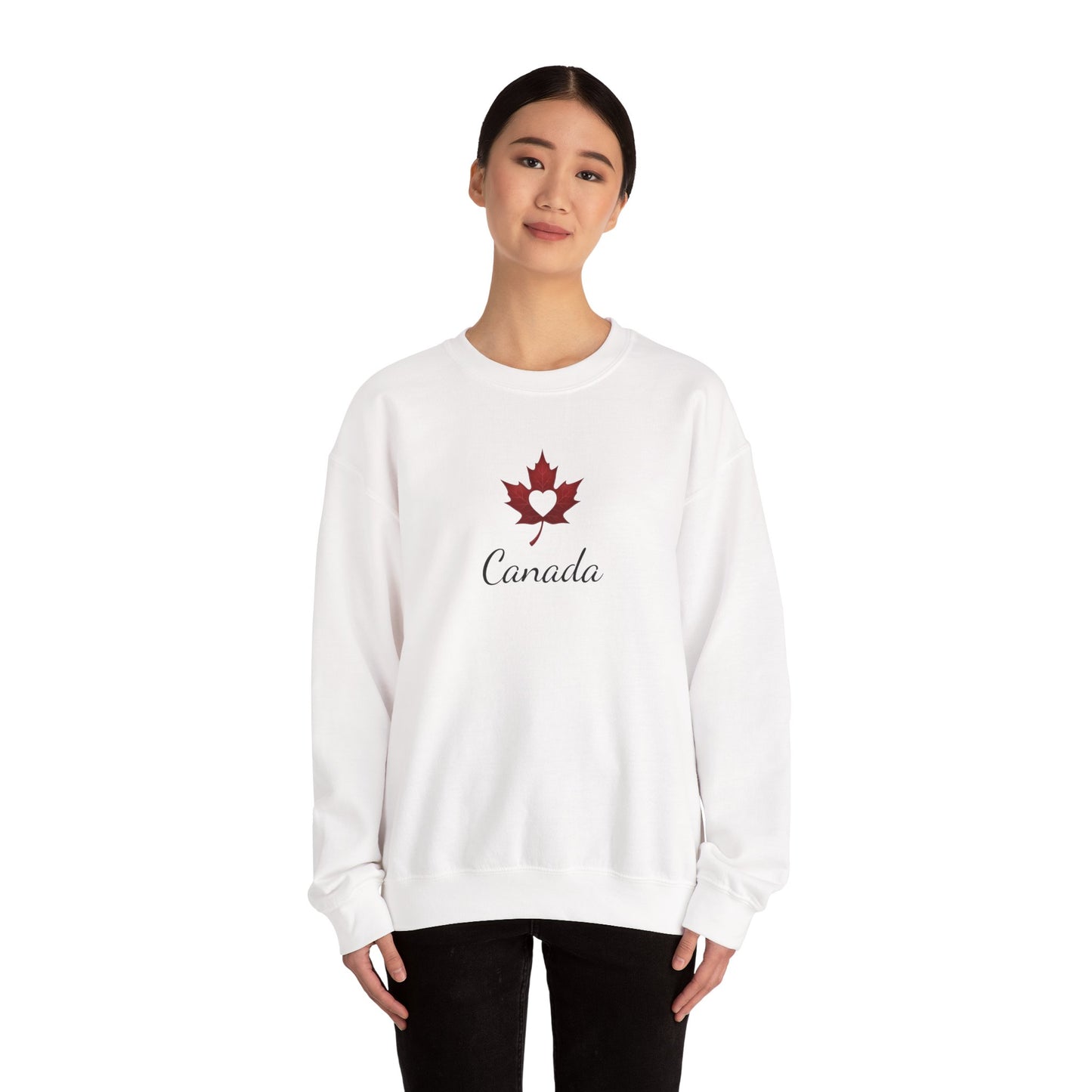 Make Love Your Compass | Canada Sweatshirt with Maple Heart Moti