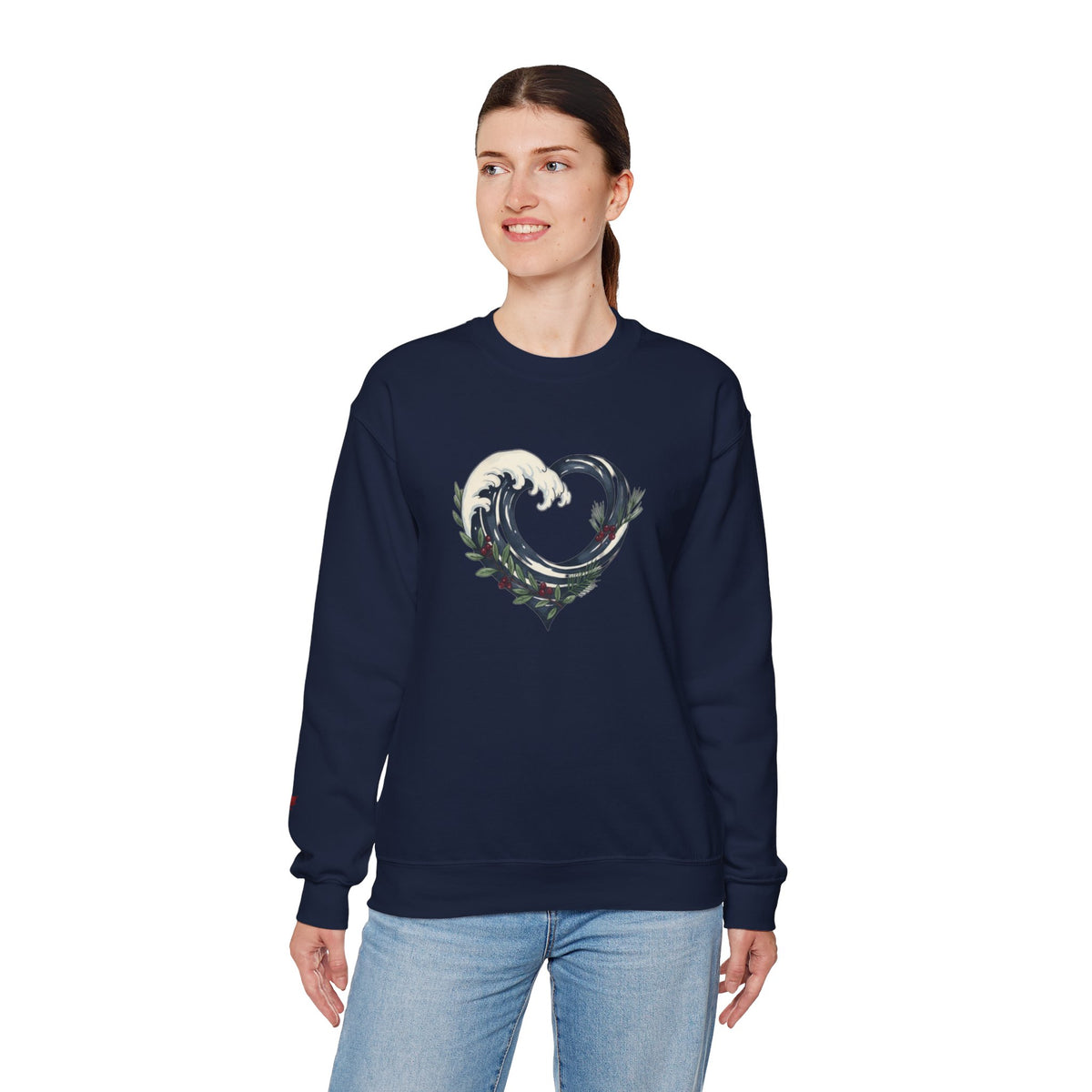 Wave Heart Crewneck Sweatshirt