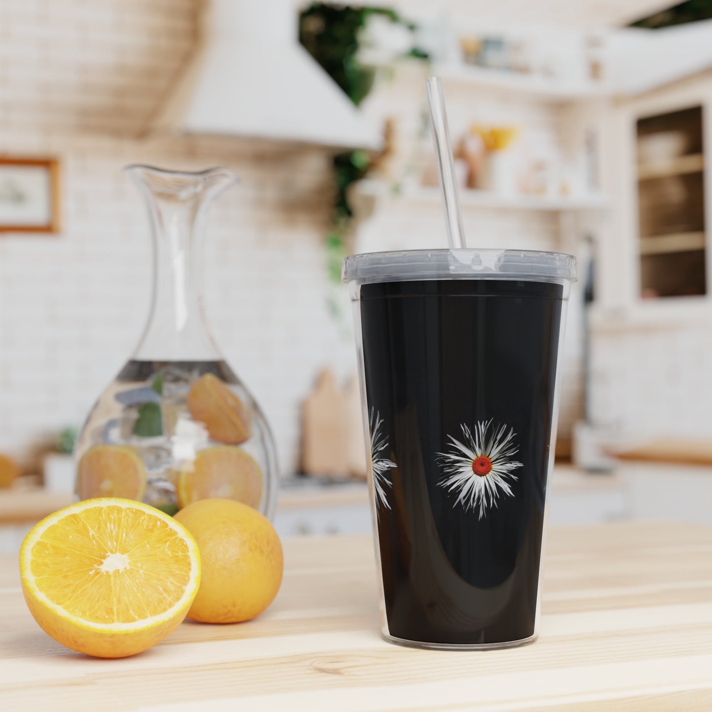 Make Love Your Compass | Wild Daisy Heart Tumbler - Horizontal