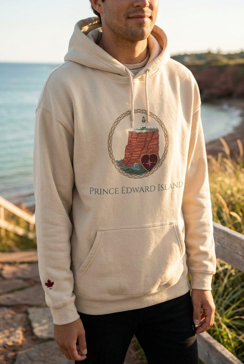 Prince Edward Island Red Cliffs Crest Premium Hoodie