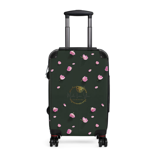 Botanic Bloom Deep Forest Green Premium Hardshell Suitcase