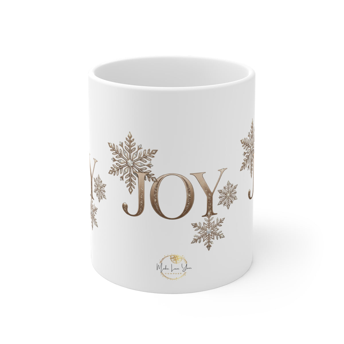 Joy Snowflake Christmas Mug