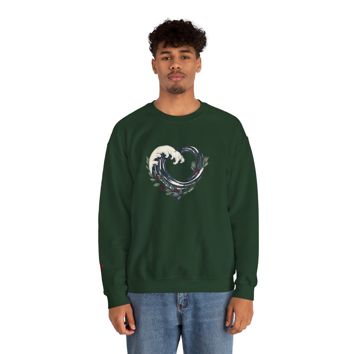 Wave Heart Crewneck Sweatshirt