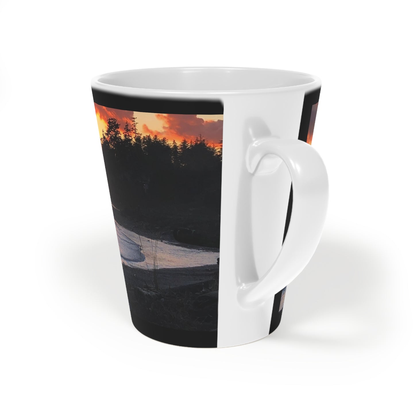 Sunset Beach Latte Mug — 12oz Coastal Coffee Cup
