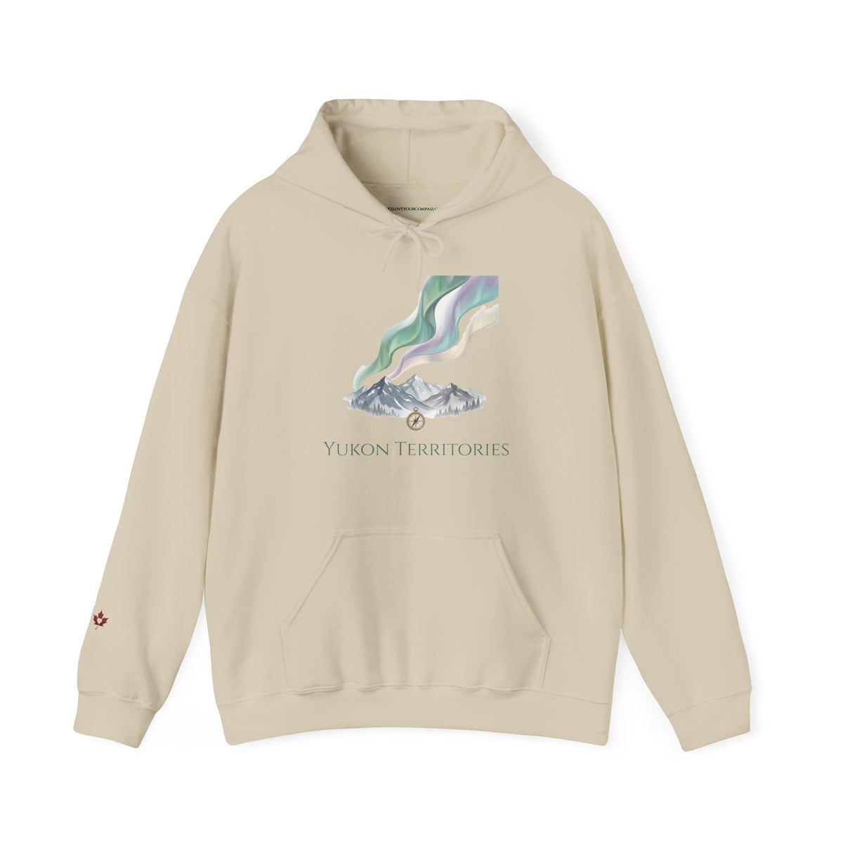 Yukon Territories Mountain Aurora Premium Heavyweight Hoodie