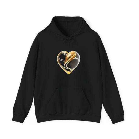 Gold Heart Ribbon Hoodie