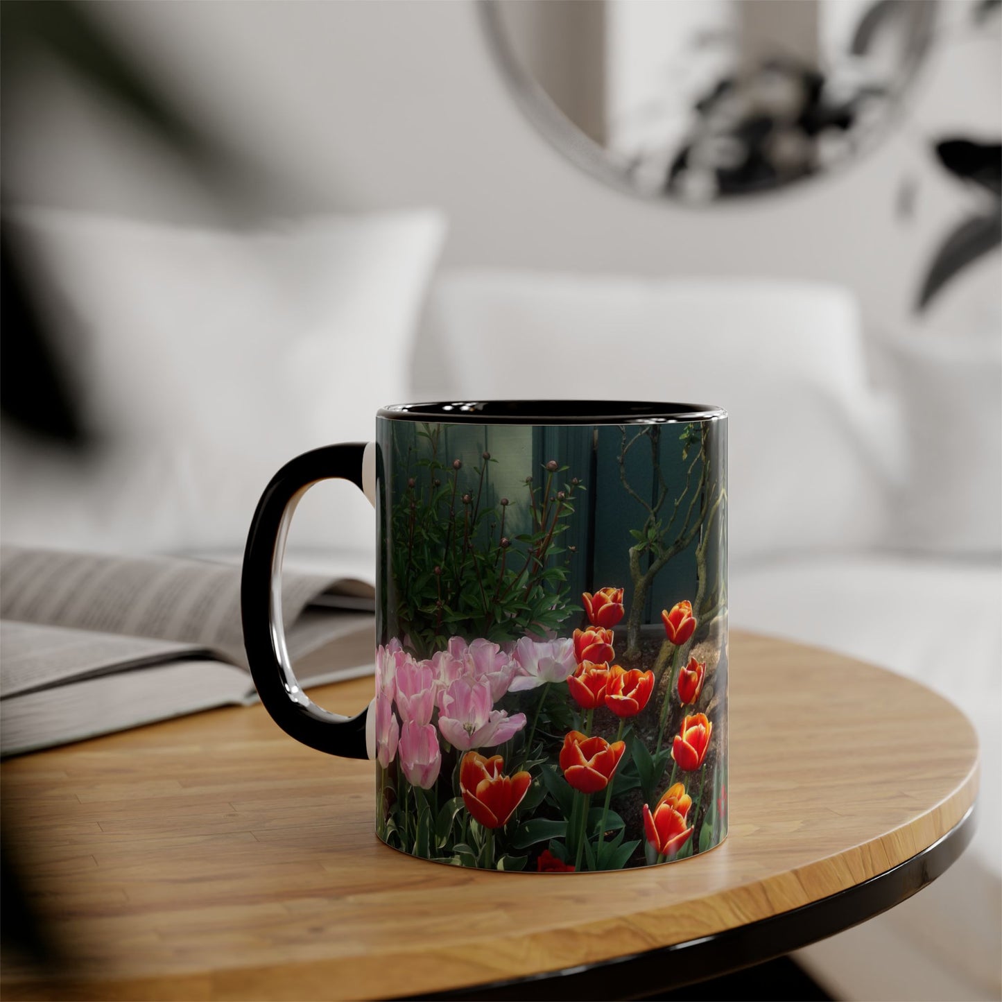 Make Love Your Compass | Mirrored Skagit Valley Tulip Festival Accent Mug - 11oz