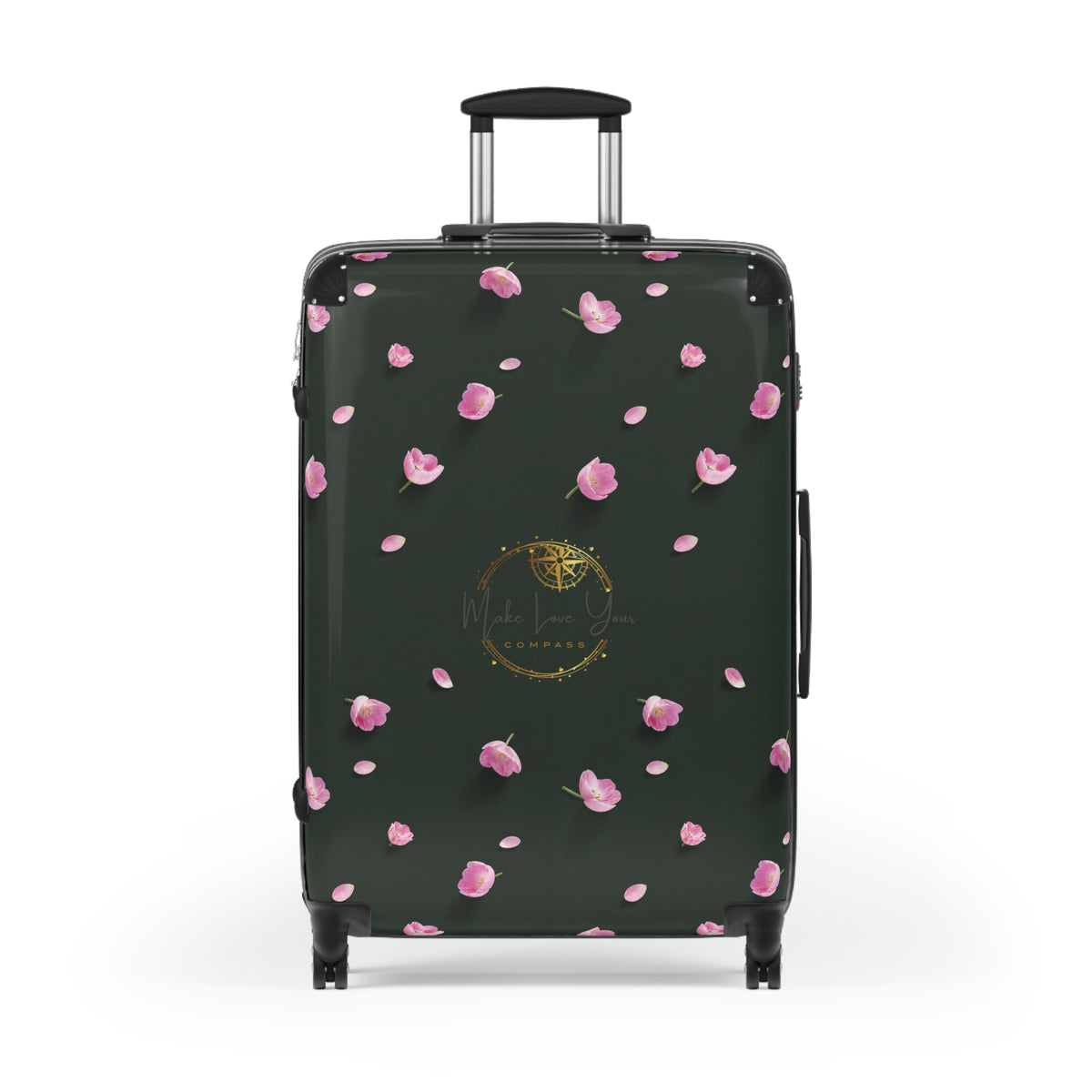 Botanic Bloom Deep Forest Green Premium Hardshell Suitcase