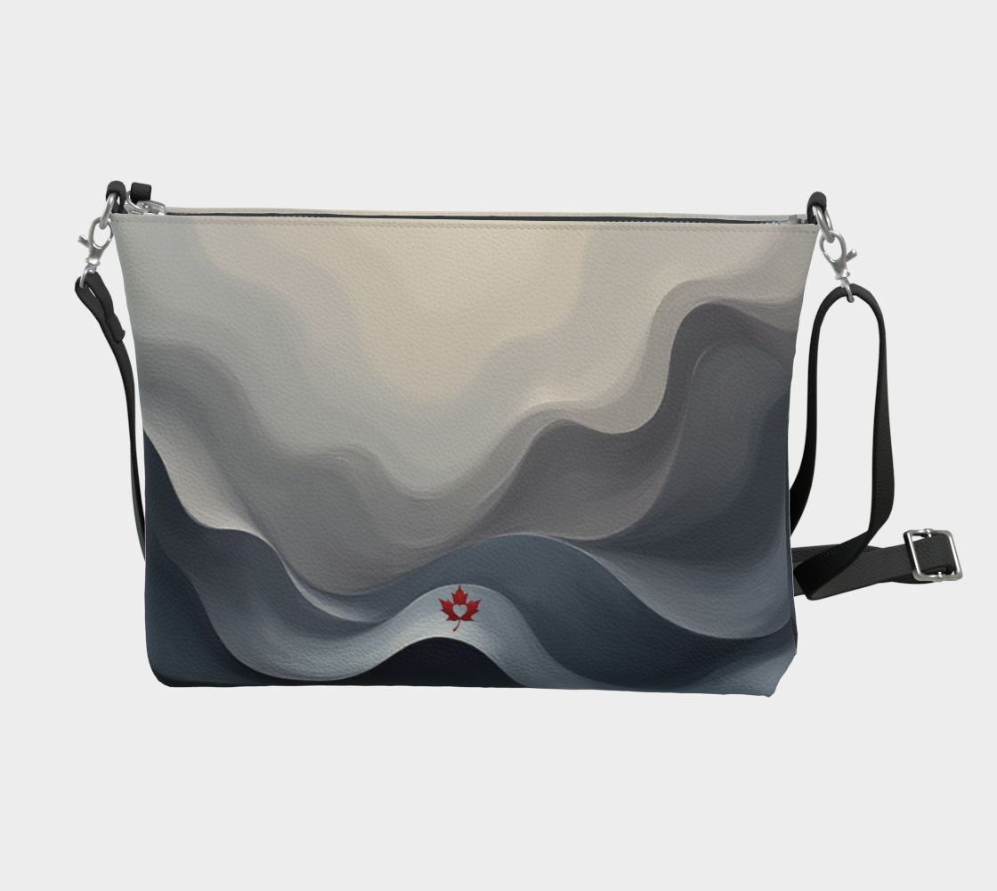 Make Love Your Compass | Wave Collection Grey Swirl Crossbody Bag