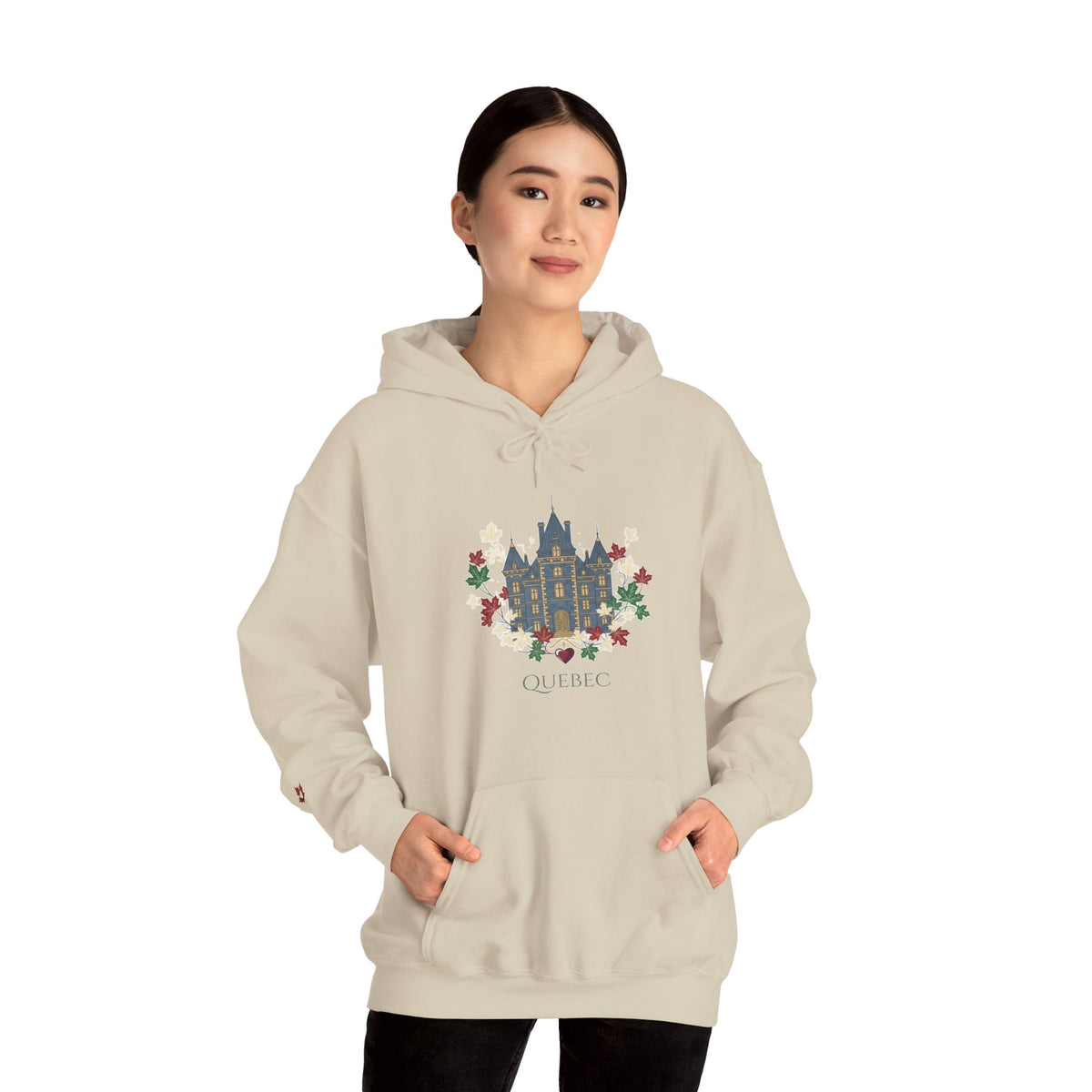 Quebec Historic Chateau Crest Premium Hoodie